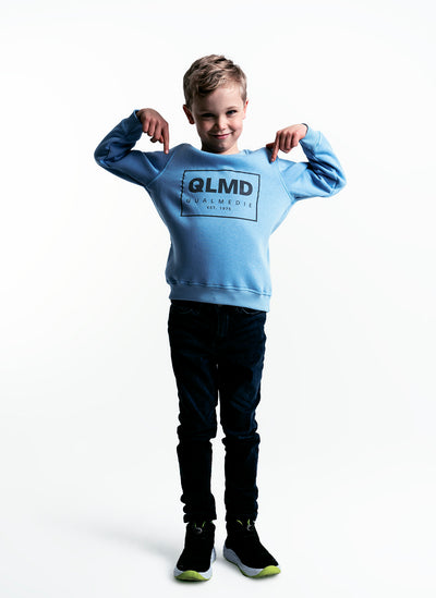 QLMD Kinder Sweater reflektierend hellblau